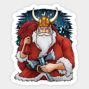 Viking Santa Sticker